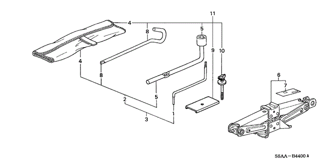 Interior/Bumper/Tools - Jack for 2004 Honda CIVIC SEDAN #1