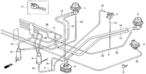 Vacuum Tubing (DX, S, GL: '85-'87) for 1987 Honda Civic #0
