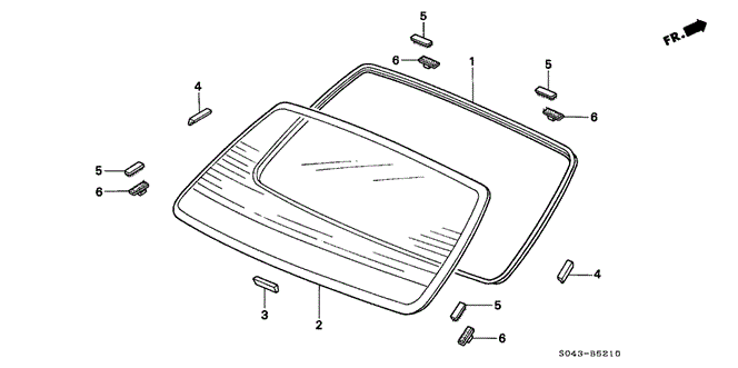 BODY / AIR CONDITIONING/REAR WINDSHIELD for 1996 Honda CIVIC SEDAN #1