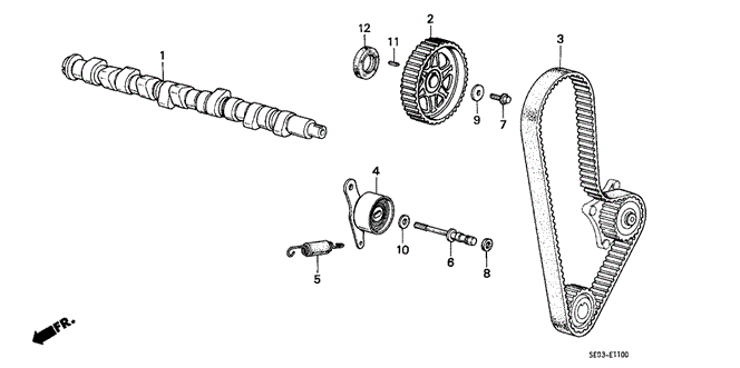 ENGINE/CAMSHAFT - TIMING BELT for 1987 Honda ACCORD HATCHBACK #1