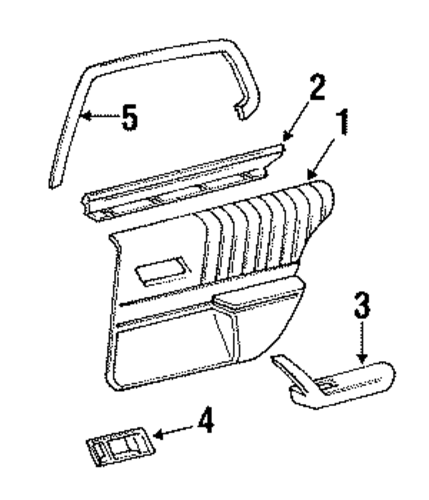 Cutlass Supreme INTERIOR TRIM - REAR DOOR