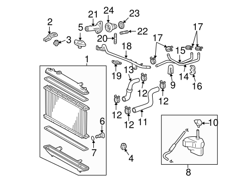 COOLING SYSTEM/RADIATOR & COMPONENTS for 2003 Toyota Highlander #2