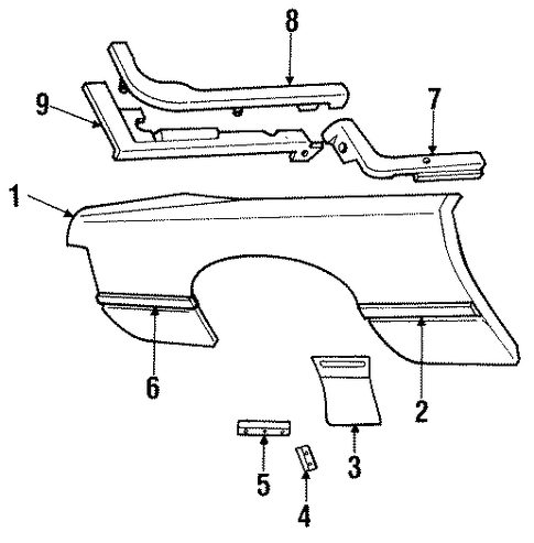 Mustang EXTERIOR TRIM - QUARTER PANEL