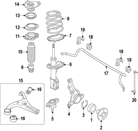 Front Suspension for 2011 Kia Sorento #2