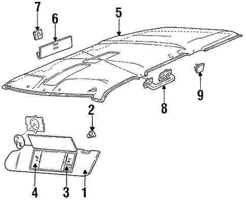 Grand Cherokee INTERIOR TRIM - ROOF
