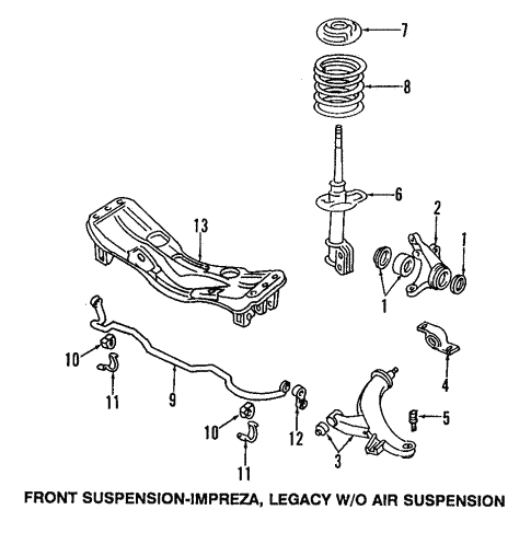 Suspension Components for 1990 Subaru Legacy #1