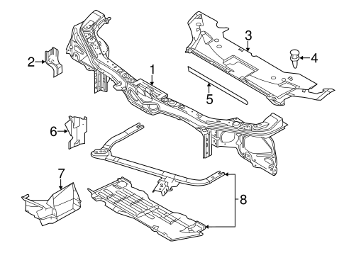 Mustang RADIATOR SUPPORT 2