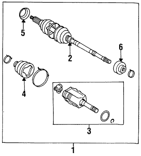 FRONT SUSPENSION/AXLE SHAFT for 1996 Toyota Celica #1