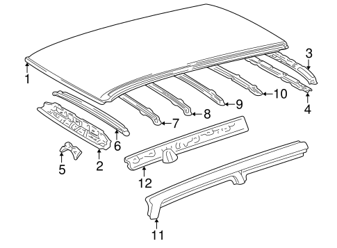 BODY/ROOF & COMPONENTS for 1997 Toyota RAV4 #1
