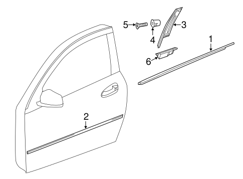 Exterior Trim - Door for 2013 Mercedes-Benz C 250 #1