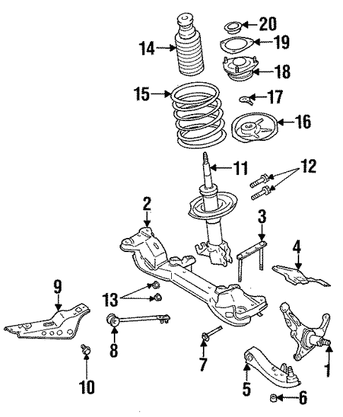 Front Suspension/Suspension Components for 1998 Nissan 240SX #1