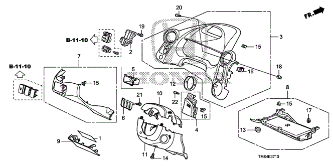 INTERIOR / BUMPER/INSTRUMENT PANEL GARNISH (DRIVER SIDE) for 2013 Honda INSIGHT #1