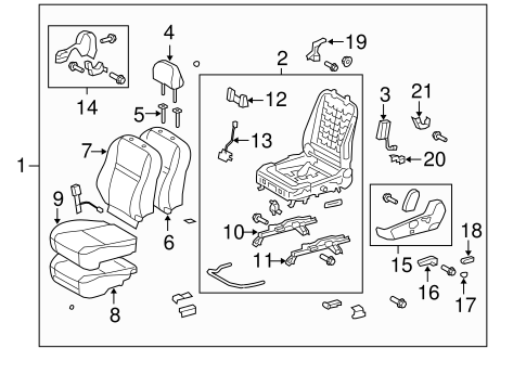 BODY/DRIVER SEAT COMPONENTS for 2010 Toyota Corolla #2