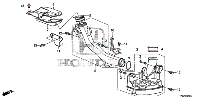 Electrical/Exhaust/Heater/Fuel/Resonator Chamber (L4) for 2012 Honda ACCORD SEDAN #1