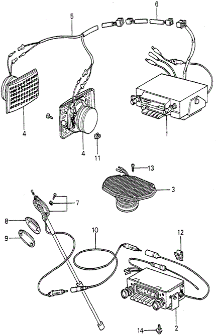 ELECTRICAL / EXHAUST / HEATER / FUEL/RADIO for 1980 Honda ACCORD HATCHBACK #1