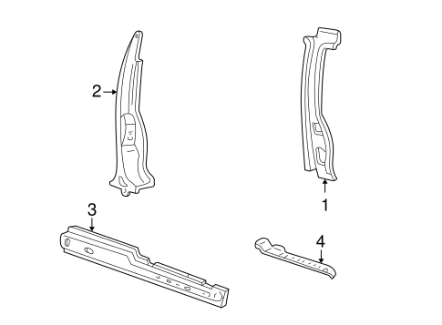 Body/Center Pillar & Rocker for 2004 Ford Freestar #1