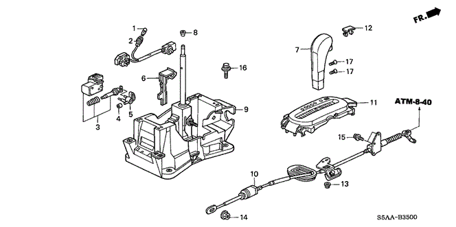 CHASSIS/SELECT LEVER (1) for 2004 Honda CIVIC SEDAN #1
