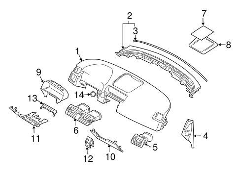 S40 INSTRUMENT PANEL COMPONENTS