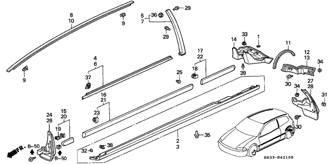 Interior/Bumper/Molding - Protector for 1992 Honda CIVIC HATCHBACK #1