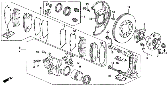 CHASSIS/FRONT BRAKE (2) for 1997 Honda ACCORD SEDAN #1