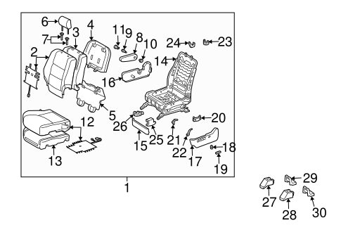 BODY/FRONT SEAT COMPONENTS for 2004 Toyota Highlander #2