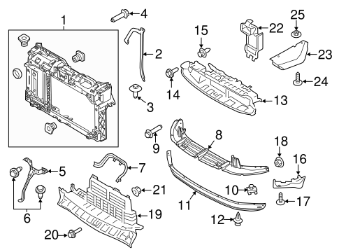 Fiesta RADIATOR SUPPORT