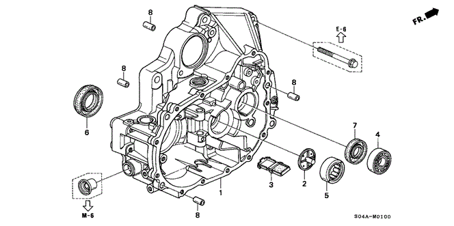 TRANSMISSION - MANUAL/MT CLUTCH HOUSING for 1999 Honda CIVIC SEDAN #1