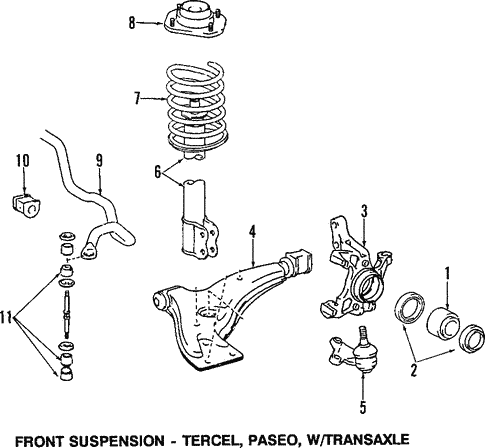 Front Suspension/Drive Shaft for 1990 Toyota Tercel #2