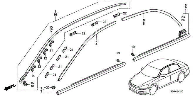 Interior/Bumper/Molding for 2007 Honda ACCORD SEDAN #1