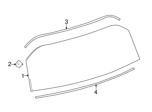 BODY/GLASS - LIFT GATE for 2016 Toyota Prius C #1