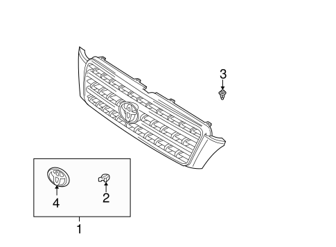 BODY/GRILLE & COMPONENTS for 2003 Toyota Highlander #1