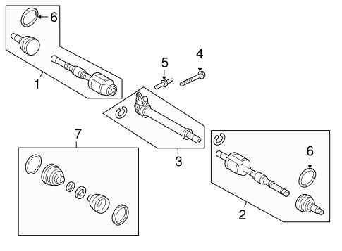 Front Suspension/Drive Axles for 2013 Ford Edge #1