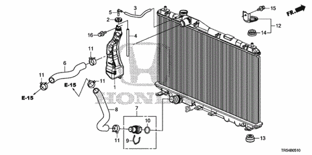 Radiator Hose - Reserve Tank for 2012 Honda Civic #0