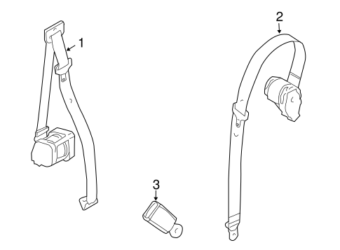 LR2 REAR SEAT BELTS