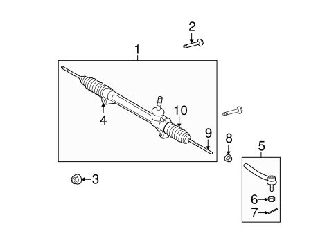 STEERING/STEERING GEAR & LINKAGE for 2011 Toyota Highlander #2