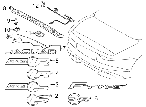 F-Type EXTERIOR TRIM - TRUNK