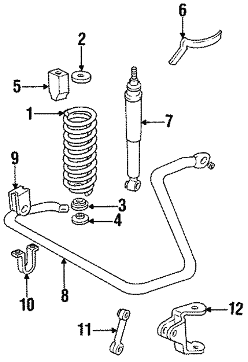 Stabilizer Bar & Components for 1994 Mazda B3000 #0