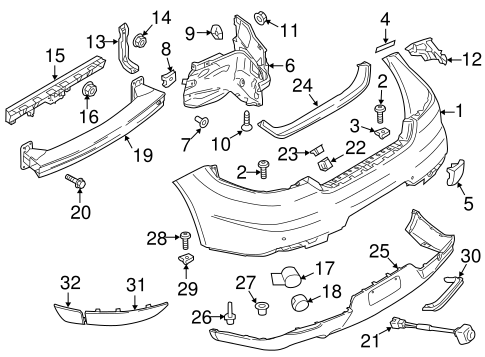 Panamera BUMPER & COMPONENTS - REAR