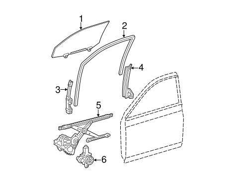 BODY/GLASS - FRONT DOOR for 2012 Toyota Avalon #1