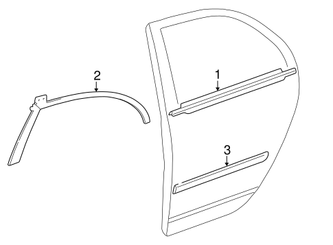 BODY/EXTERIOR TRIM - REAR DOOR for 2005 Toyota Corolla #1
