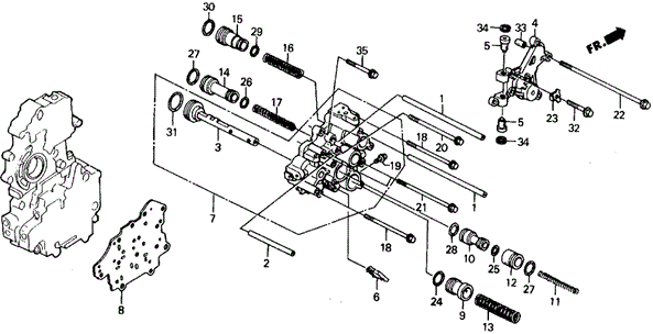 TRANSMISSION - AUTOMATIC/AT SERVO BODY for 1991 Honda CIVIC 5-DOOR #1