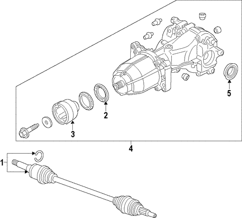 Universals & Rear Axle/Rear Axle for 2017 Ford Edge #1