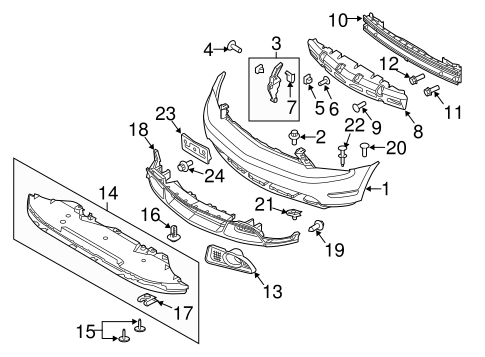 Mustang BUMPER & COMPONENTS - FRONT 2