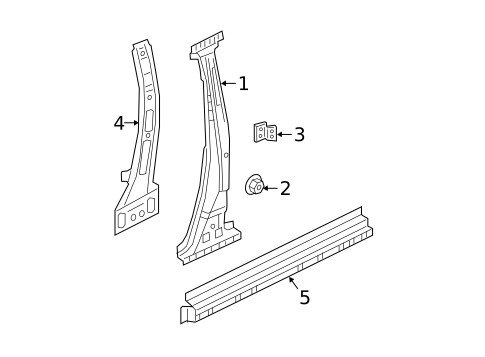 Center Pillar & Rocker for 2020 Infiniti QX50 #0