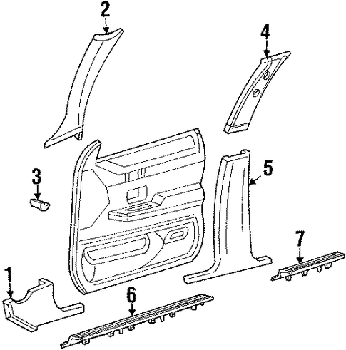 Grand Marquis INTERIOR TRIM - PILLARS