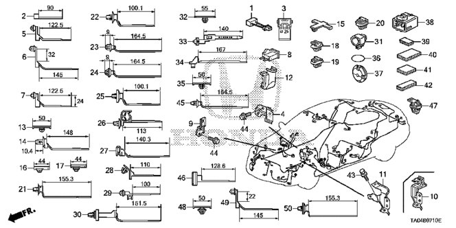 Electrical/Exhaust/Heater/Fuel/Harness Band - Bracket for 2009 Honda ACCORD SEDAN #1