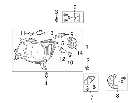 ELECTRICAL/HEADLAMP COMPONENTS for 2011 Toyota Tacoma #1