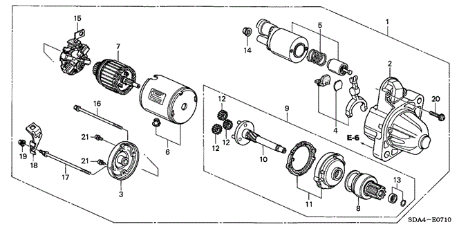 ENGINE/STARTER MOTOR (-'05) (MITSUBISHI) (L4) (MT) for 2005 Honda ACCORD SEDAN #1
