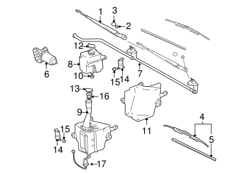 BODY/WIPER & WASHER COMPONENTS for 2000 Toyota Tacoma #1