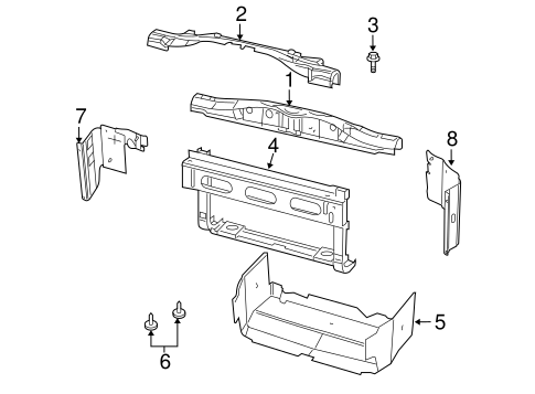 Dakota RADIATOR SUPPORT